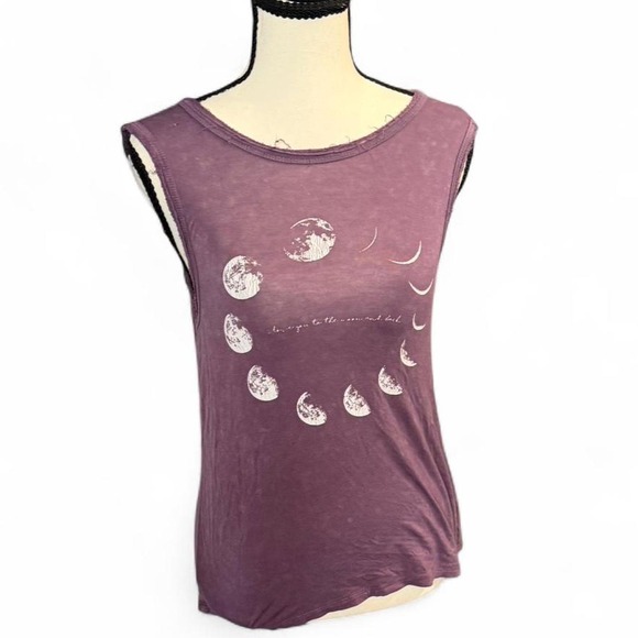 Tops - Moon Phase Tank Top Purple Whimsigoth Witchy Fairy Grunge Size S